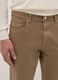Brown stretch cotton trousers regular fit_3