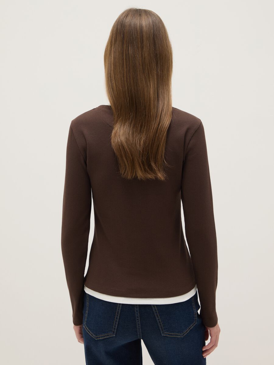 Multicolour long-sleeved pure cotton regular fit sweater_2