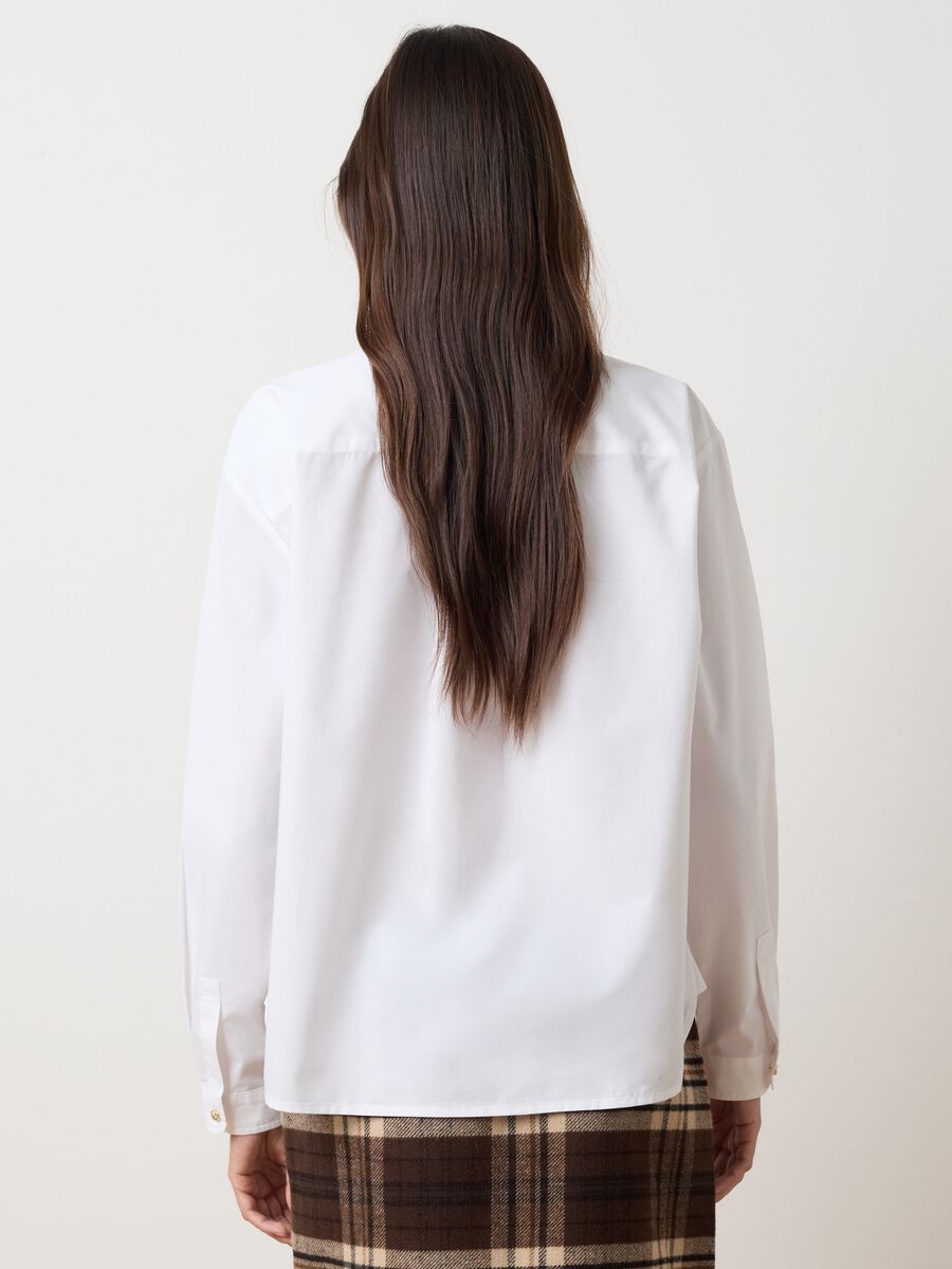 White pure cotton regular fit shirt_3