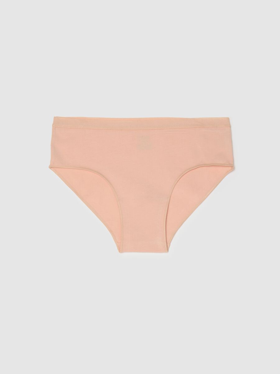 Girls' beige cotton regular fit briefs_0