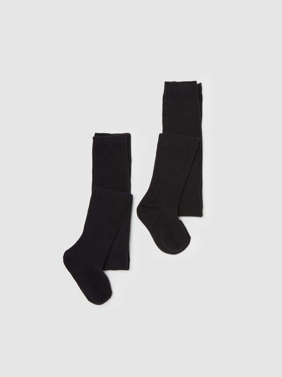Two-pack tights in organic cotton_0