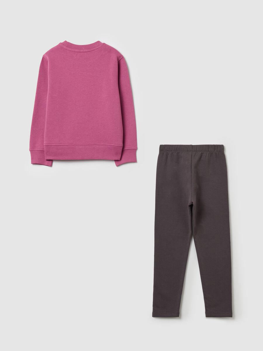 Jogging set con stampa glitterata_1
