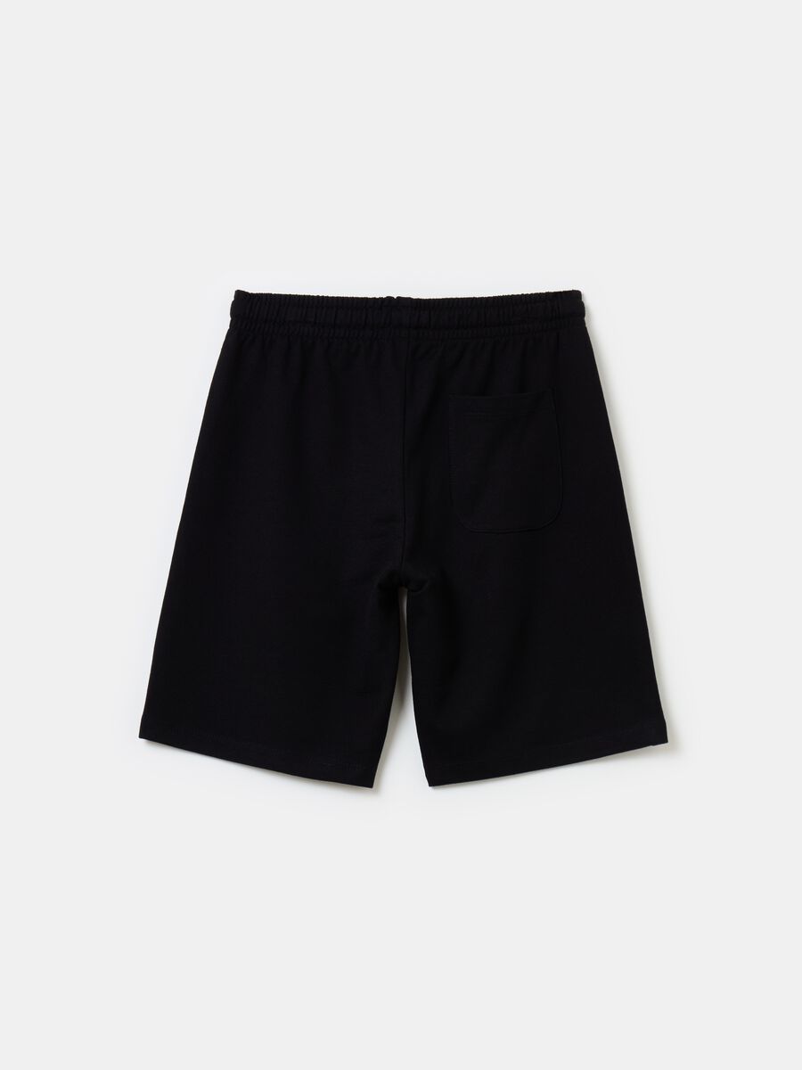 Shorts in French terry with drawstring_0