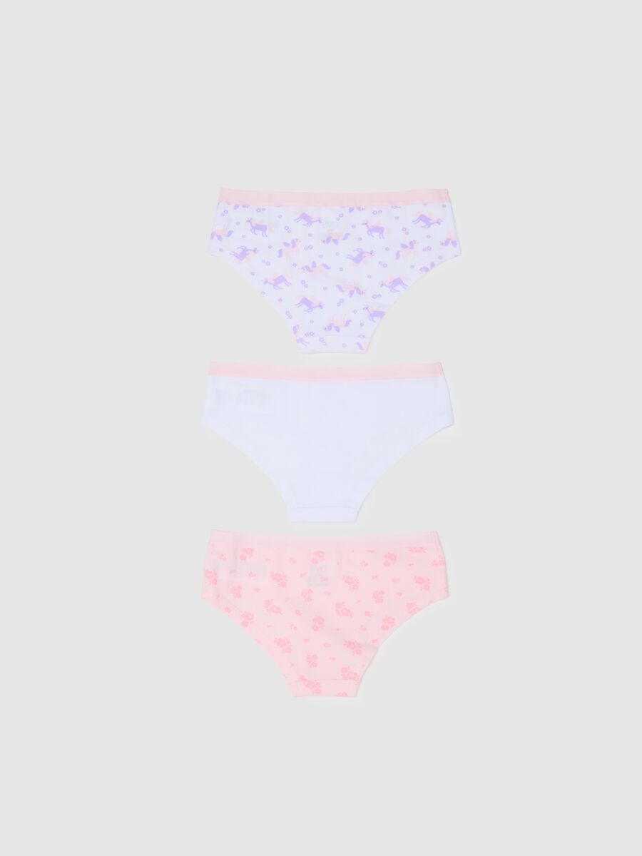 Set of girl's cotton multicoloured regular fit slip tripack_1