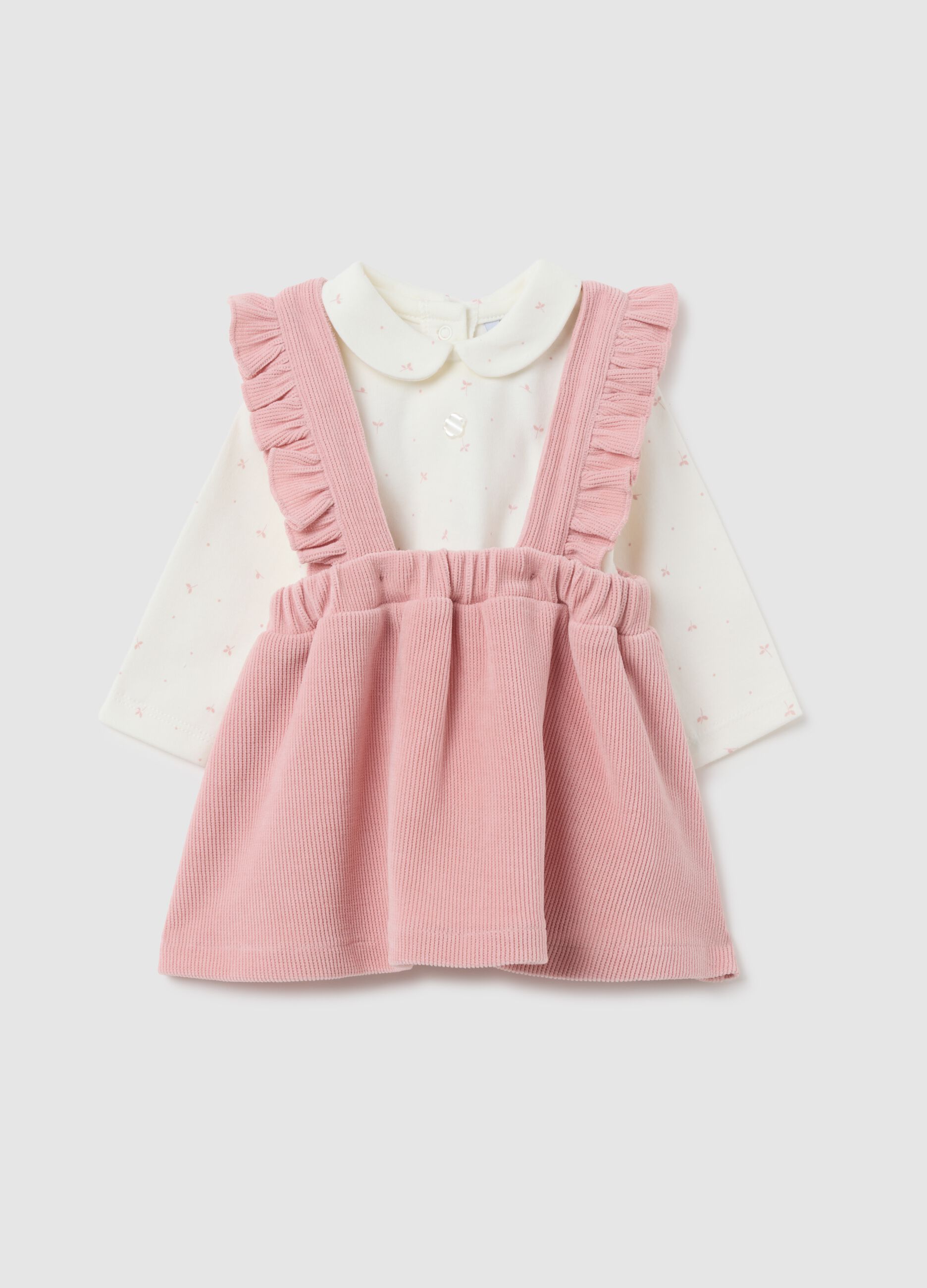Multicoloured Velvet Dress for Girls