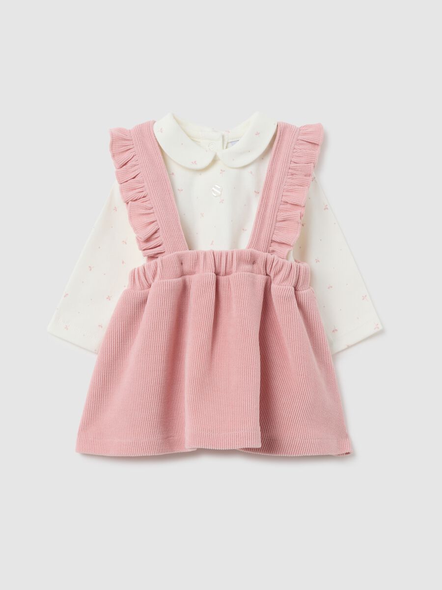 Multicoloured Velvet Dress for Girls_0