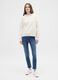 High-waisted blue skinny jeans in stretch cotton_0