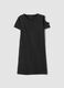 Black stretch cotton dress with shoulder cut-out_3