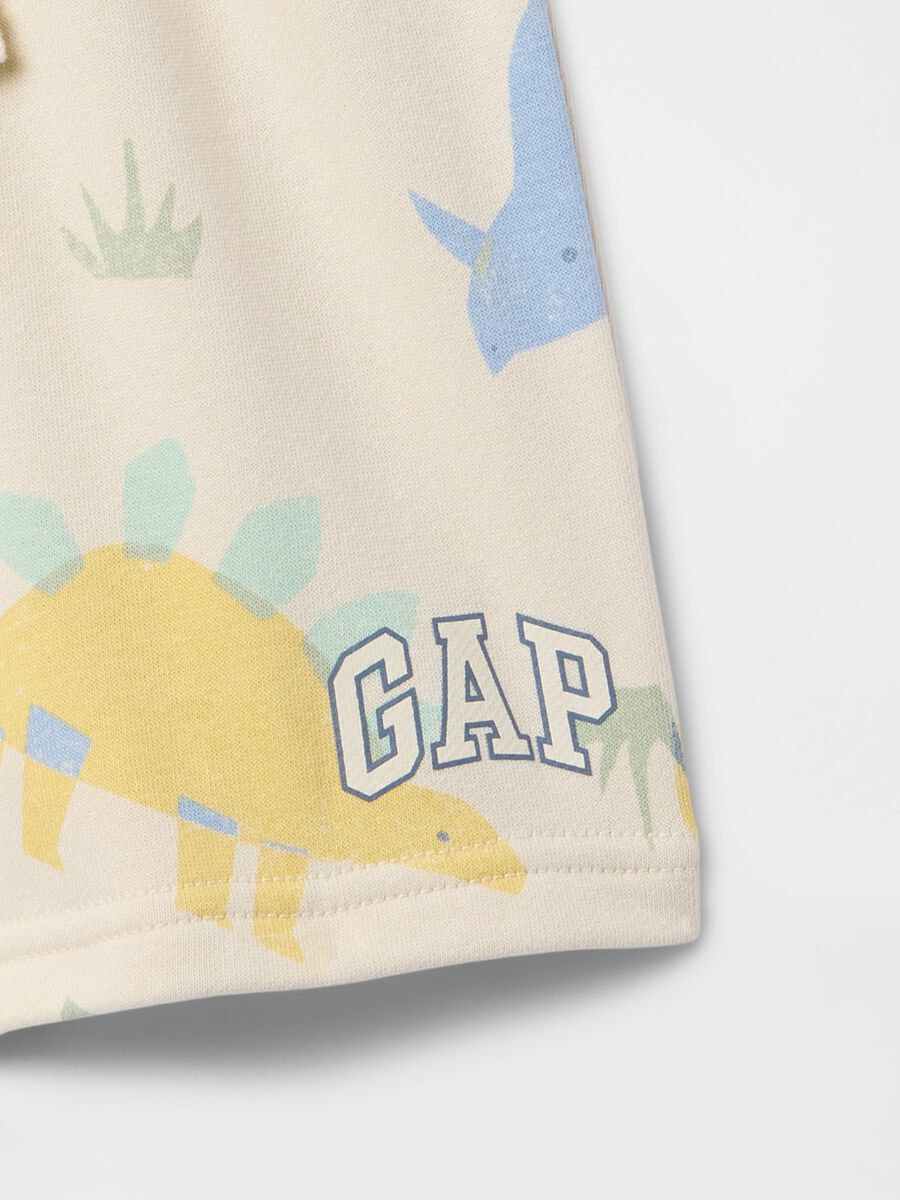 Beige Dinosaur Print Shorts for Kids by GAP_2