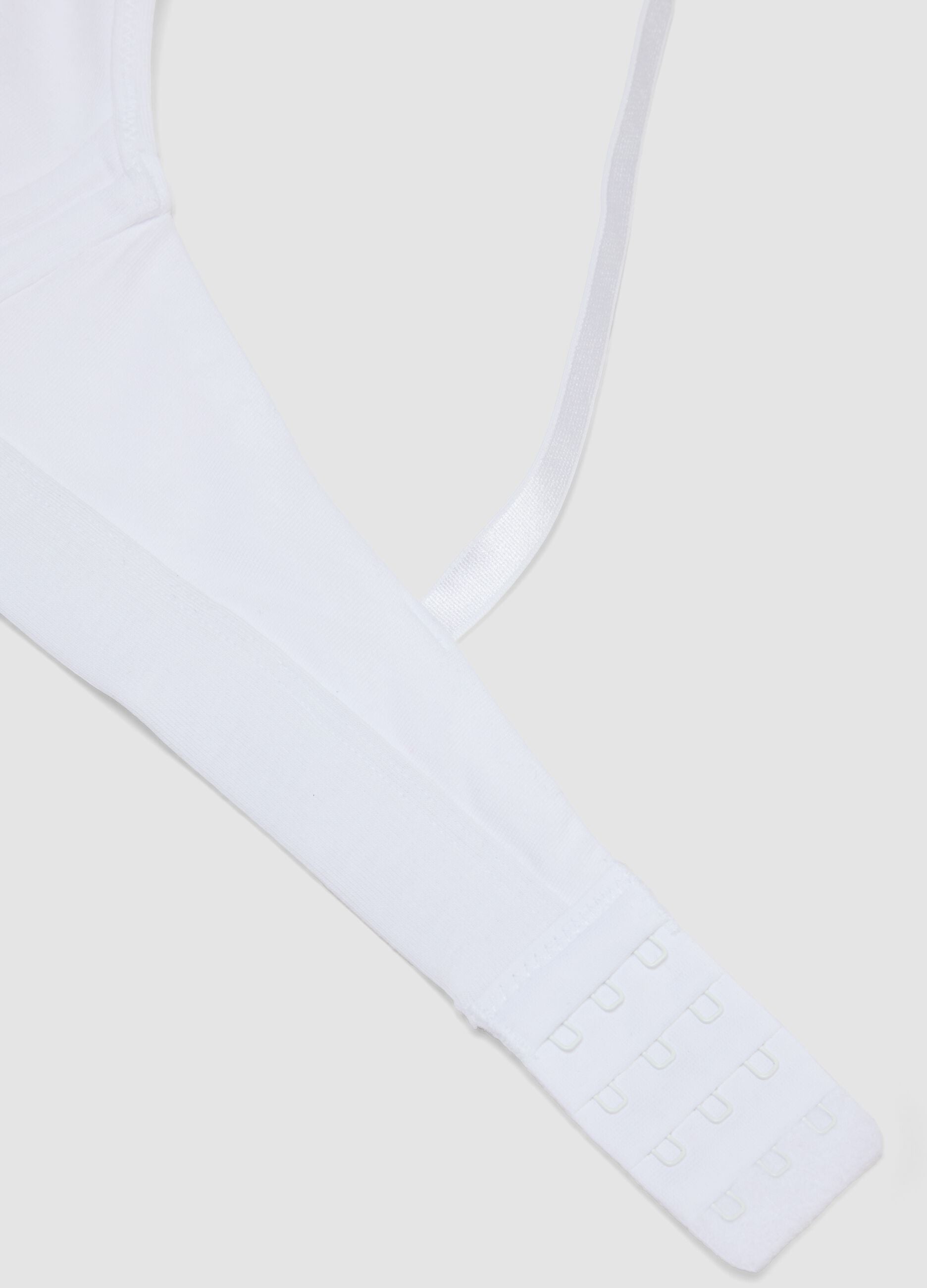 White stretch organic cotton triangle bra
