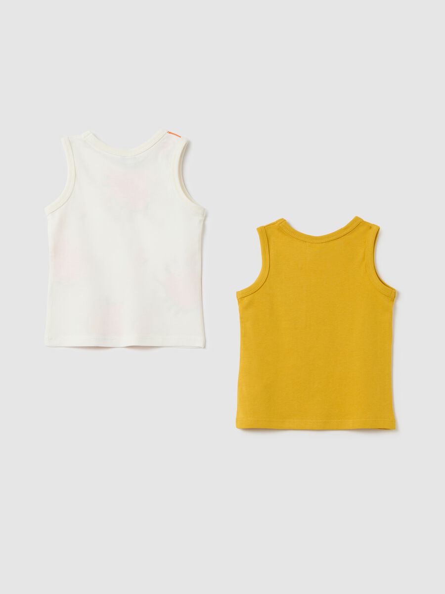 Child's Multicolour Cotton Vest Twin-Pack, Regular Fit_1