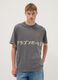 Grey short-sleeve pure cotton T-shirt_0