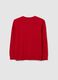 Children's red pure cotton oversized jumper_1