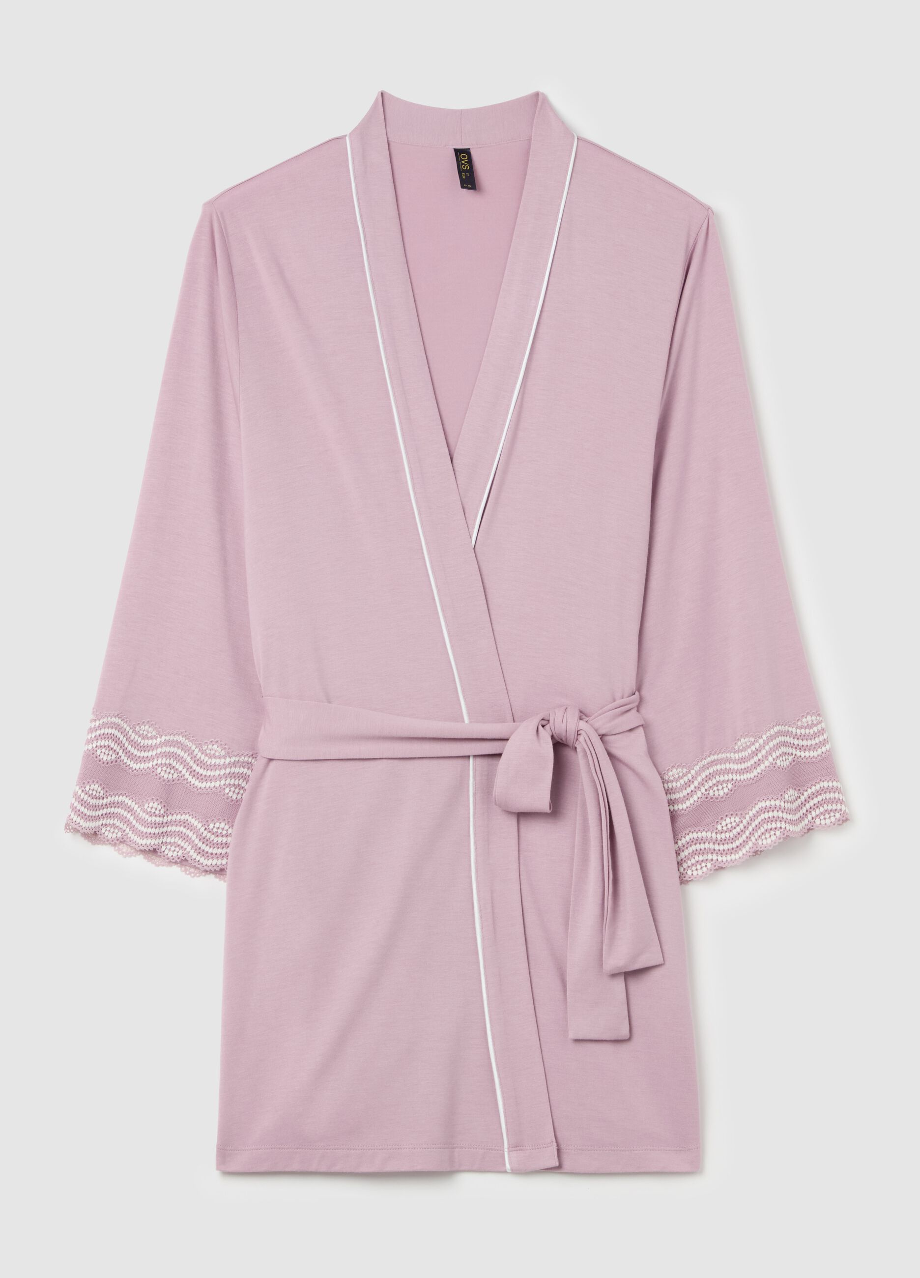 Modal robe with contrasting details