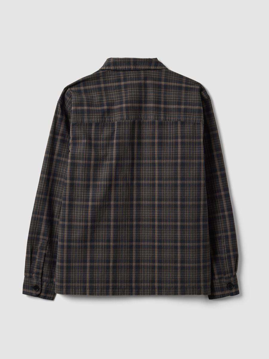 Camicia multicolor a quadri in puro cotone over fit_6