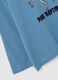 Children's blue cotton T-shirt, regular fit with print_3