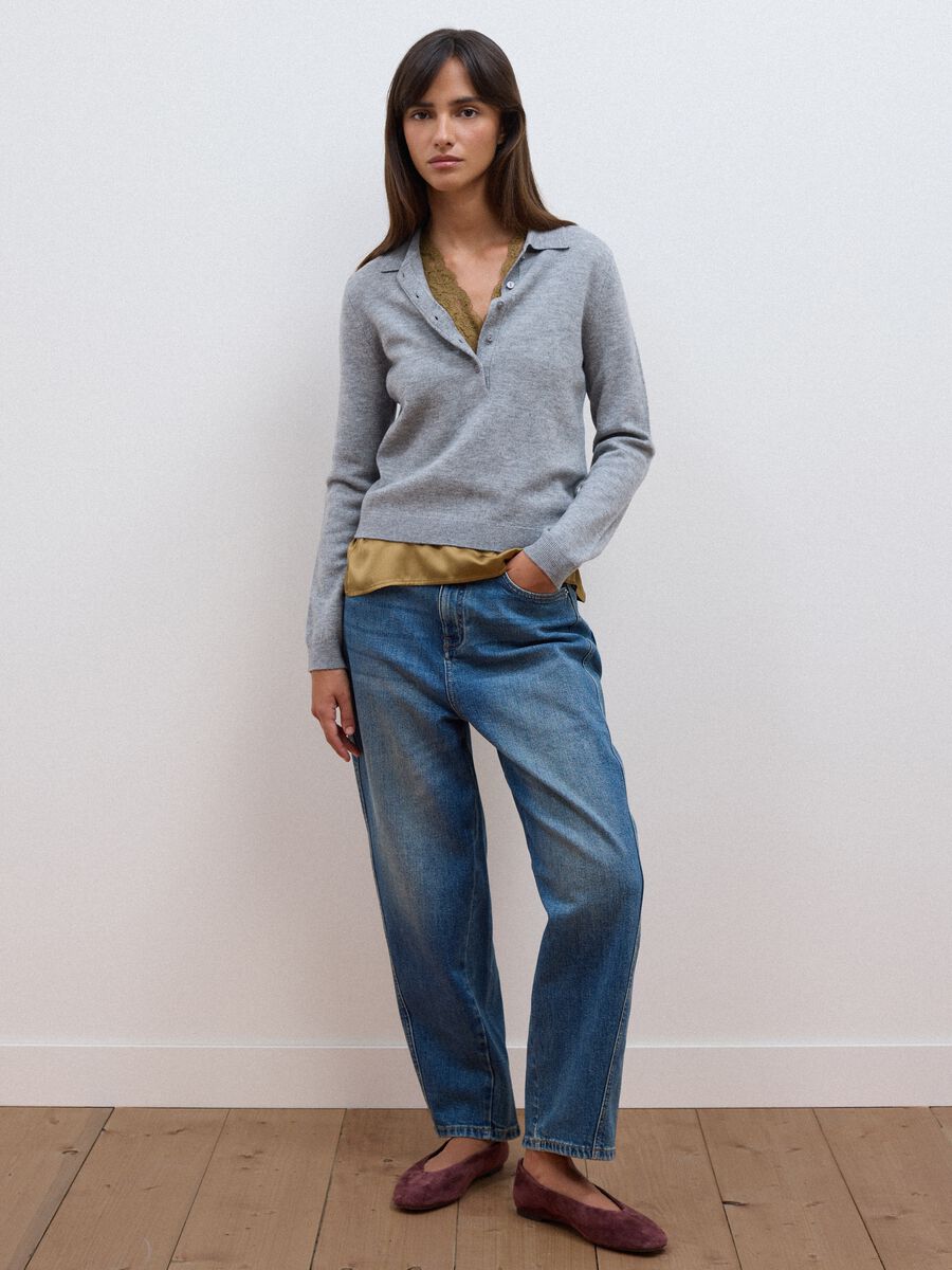 Grey pure wool crew-neck jumper_2