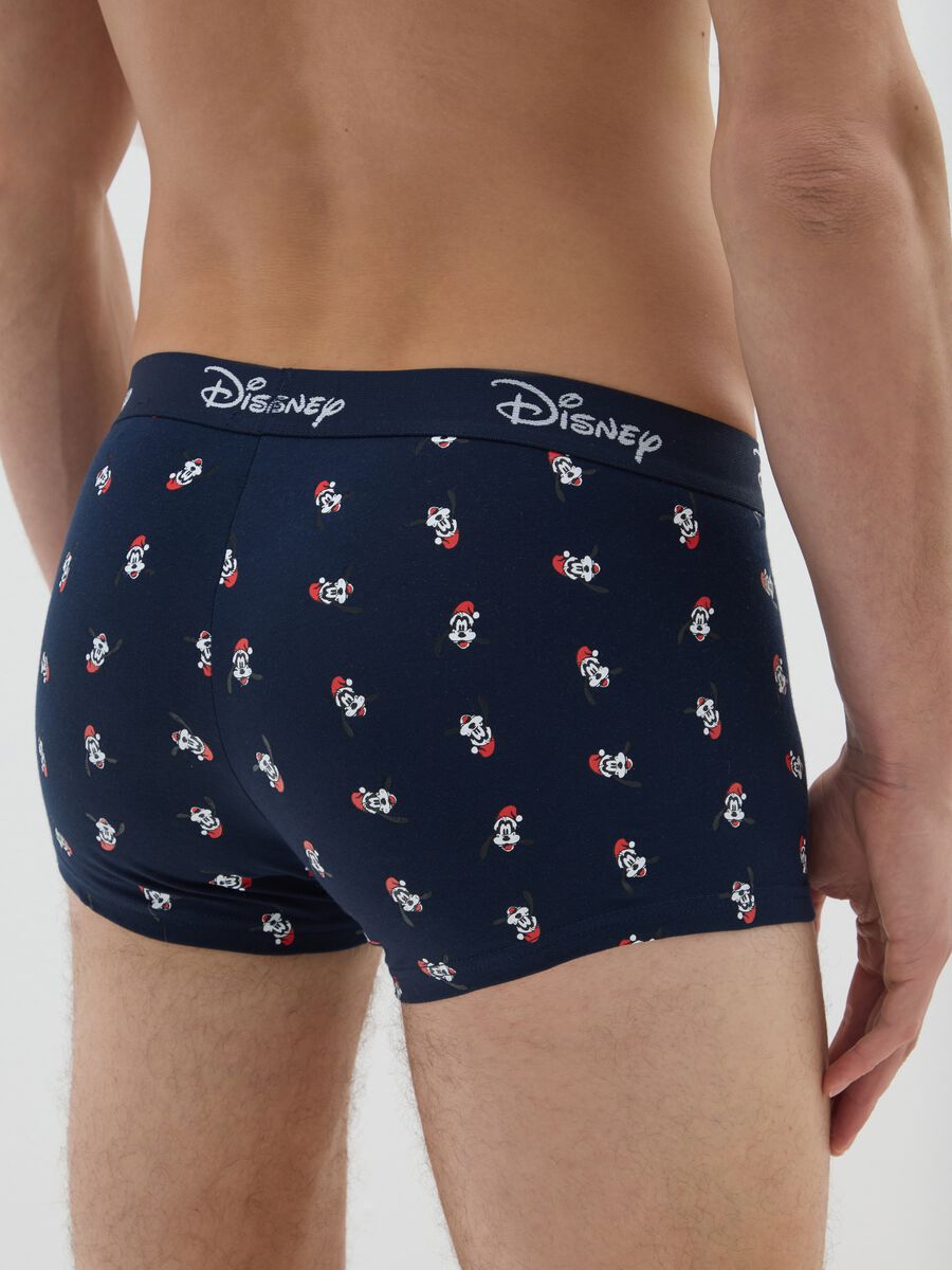 Blue Stretch Cotton Regular Fit Boxer Shorts with Print_2