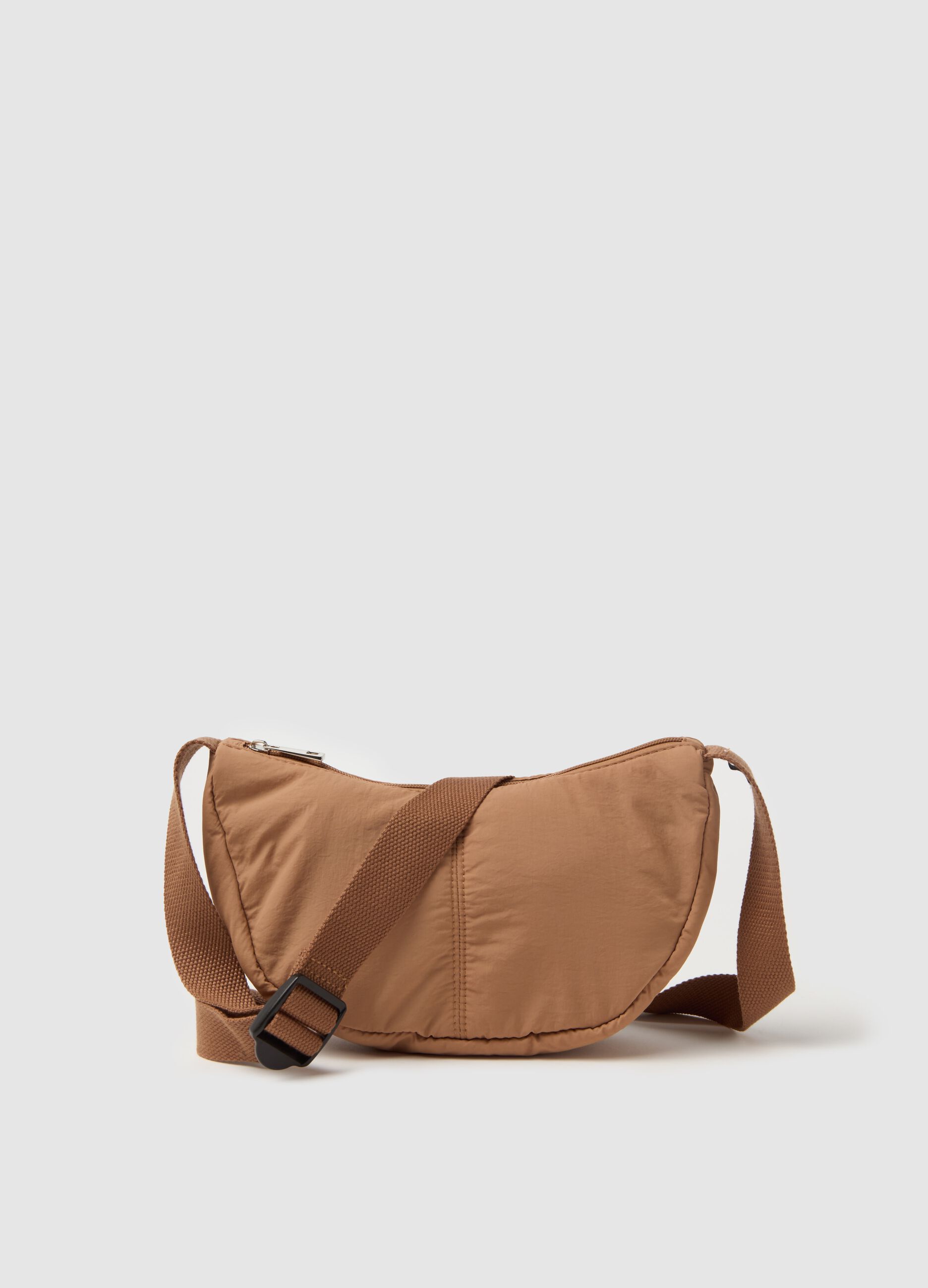 Essential small half-moon bag with shoulder strap