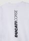 T-shirt bianca in puro cotone con stampe Ducati relaxed fit_2