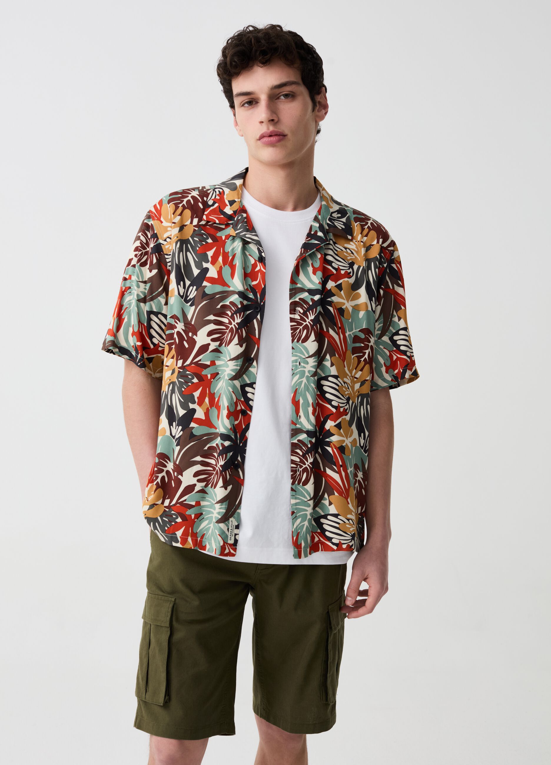 Ovs Bermuda jogger in cotone e lino
