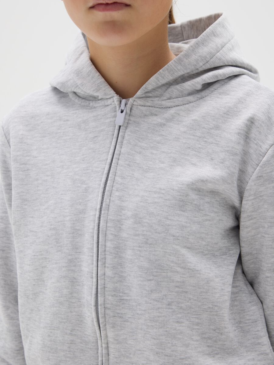 Felpa da ragazze in puro cotone grigia regular fit_2
