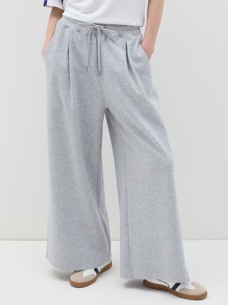Wide-leg joggers with detail at the waist_1