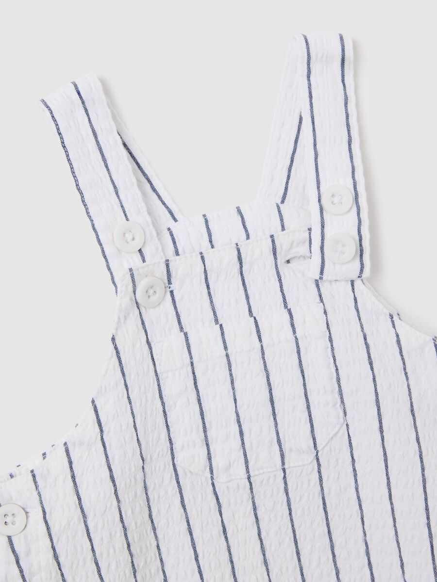 Baby outfit in blue and white striped cotton_2