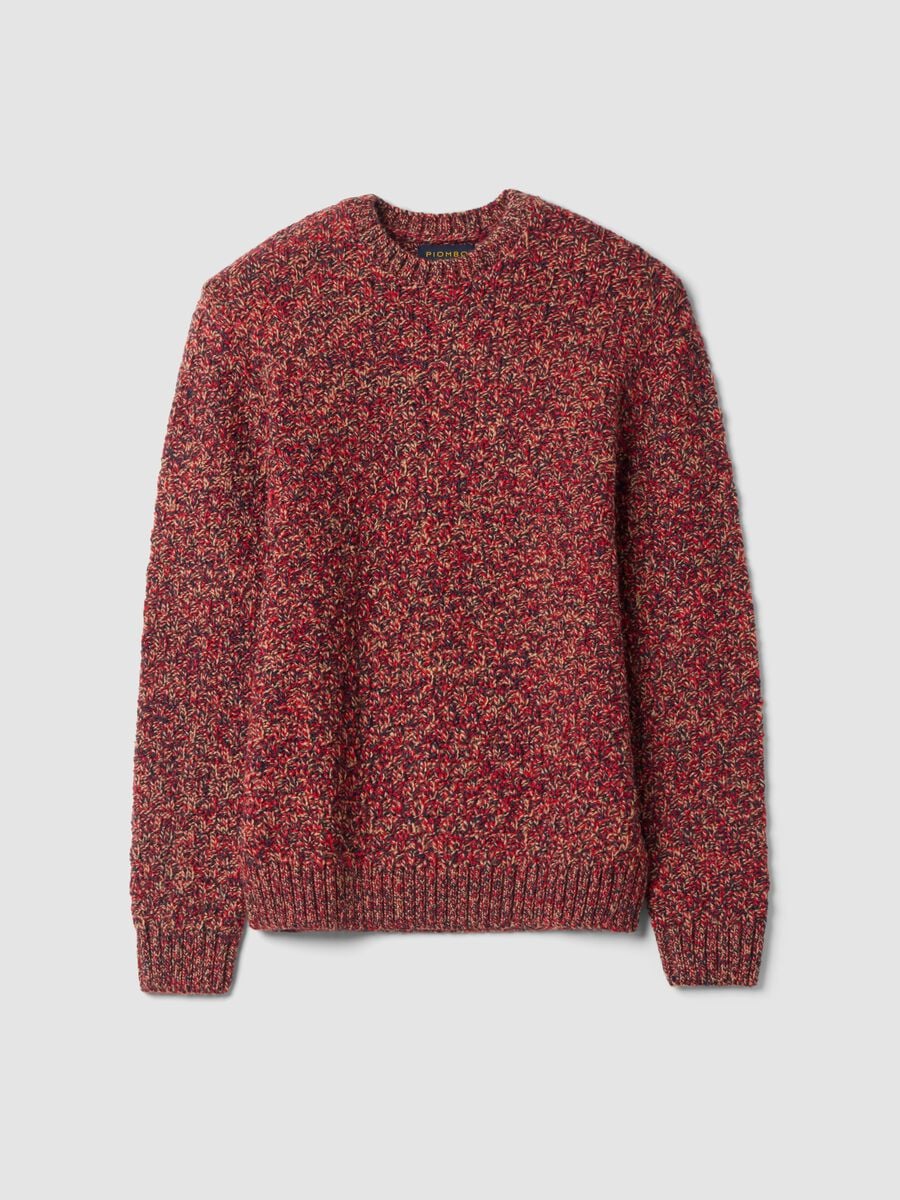 Maglione girocollo multicolor in misto lana regular fit_4