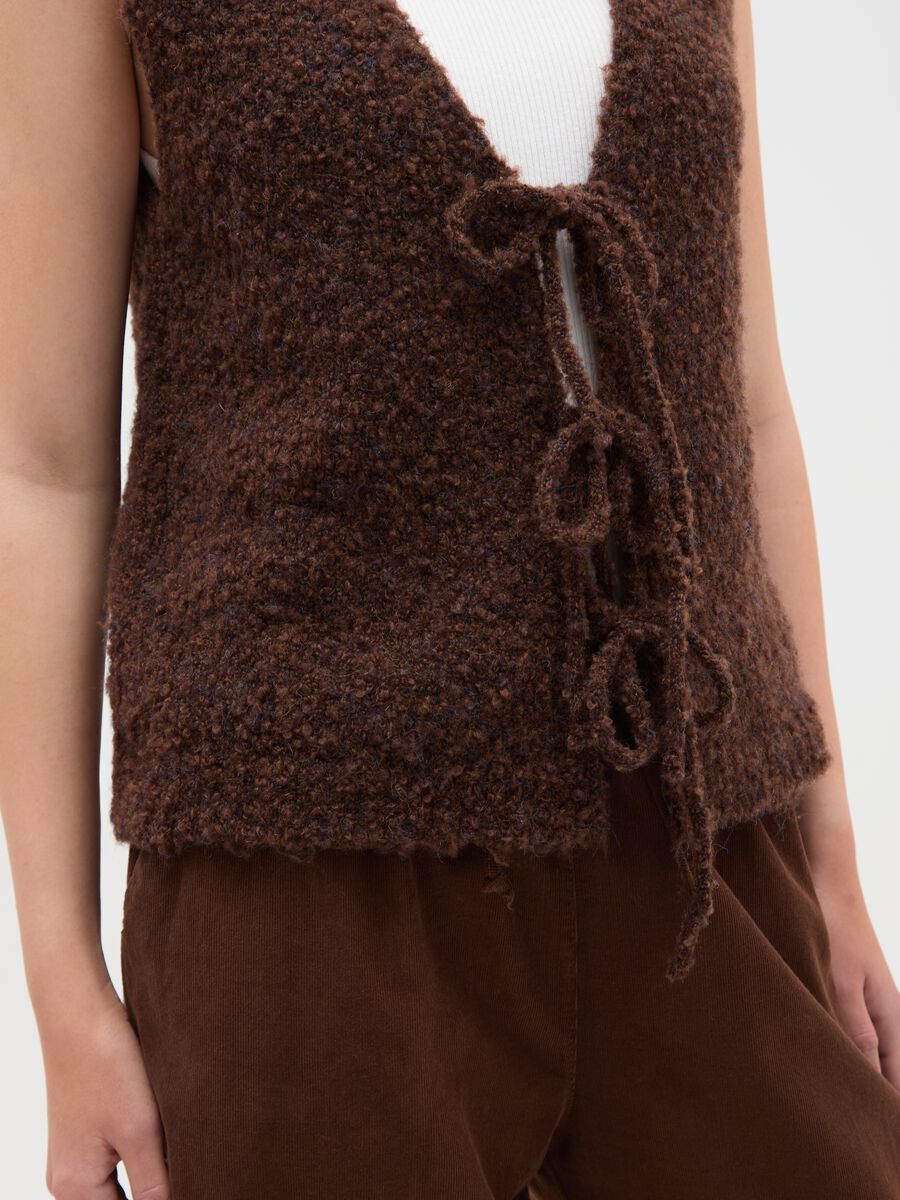 Brown Regular Fit Gilet_3