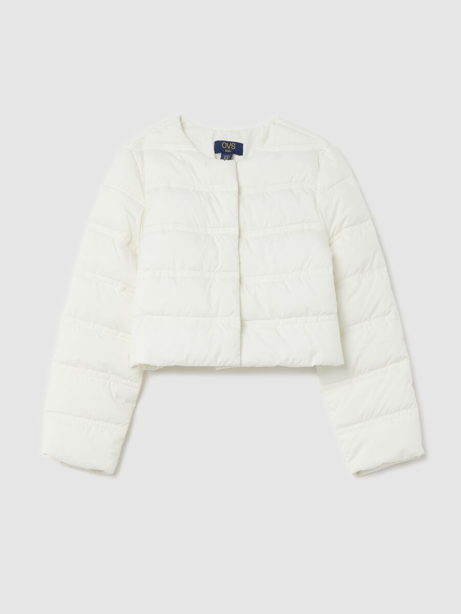 Short padded down jacket_0