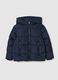 Blue Padded Jacket with Hood_0