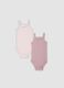 2-pack of pink organic cotton bodysuits for baby girls_0