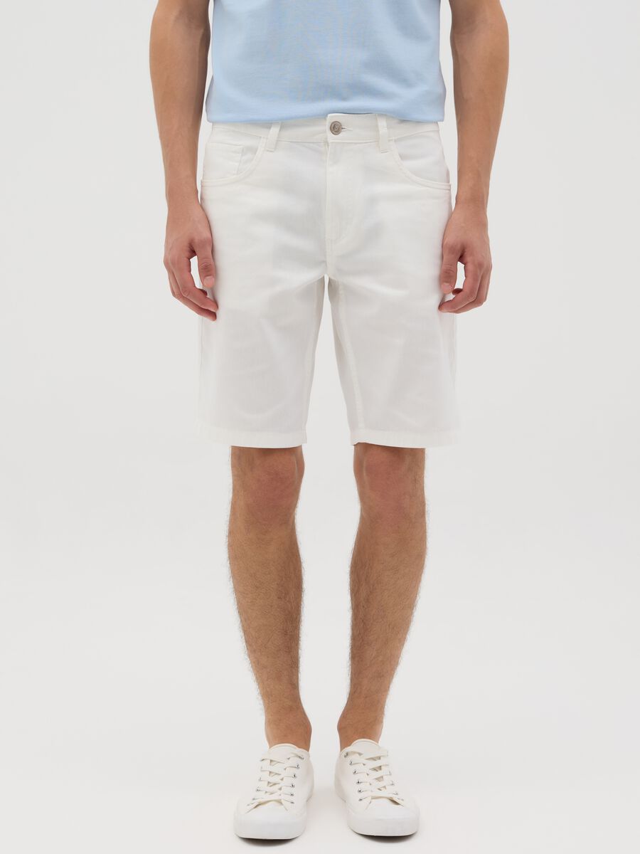 Men's white cotton Bermudas by Ovs_1