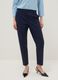 Blue Stretch Cotton Satin Trousers Regular Fit_1