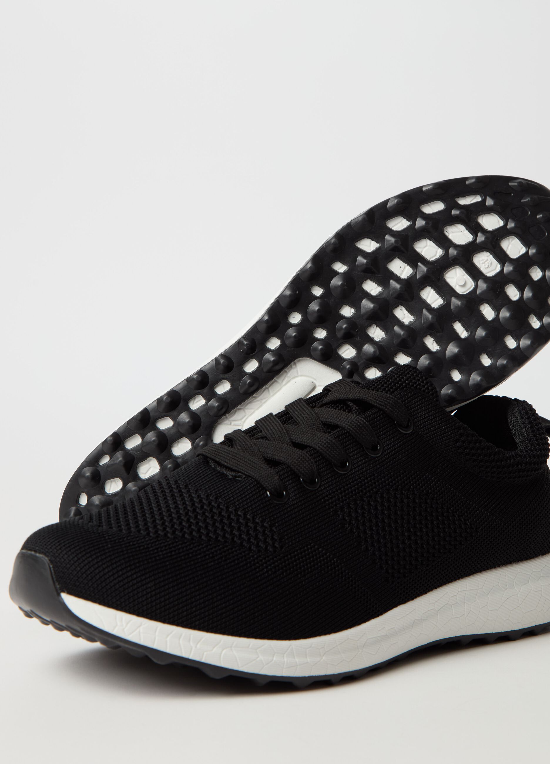 Openwork sneakers with laces