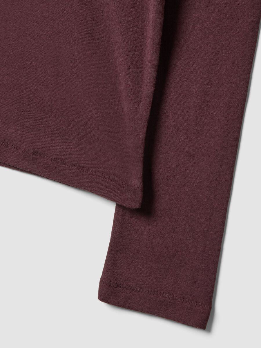 Purple pure cotton jersey crew-neck T-shirt_1