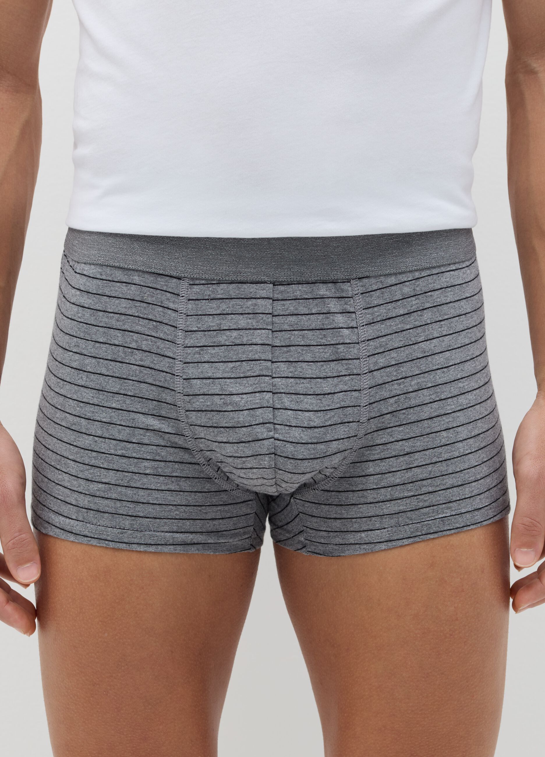 Five-pack boxer shorts in organic cotton with striped pattern