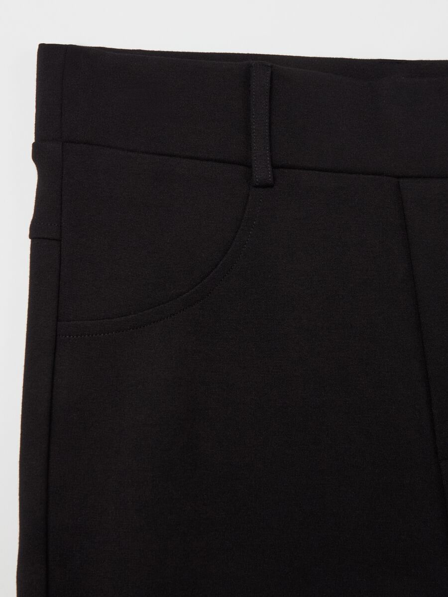 Solid colour Milano stitch leggings_5