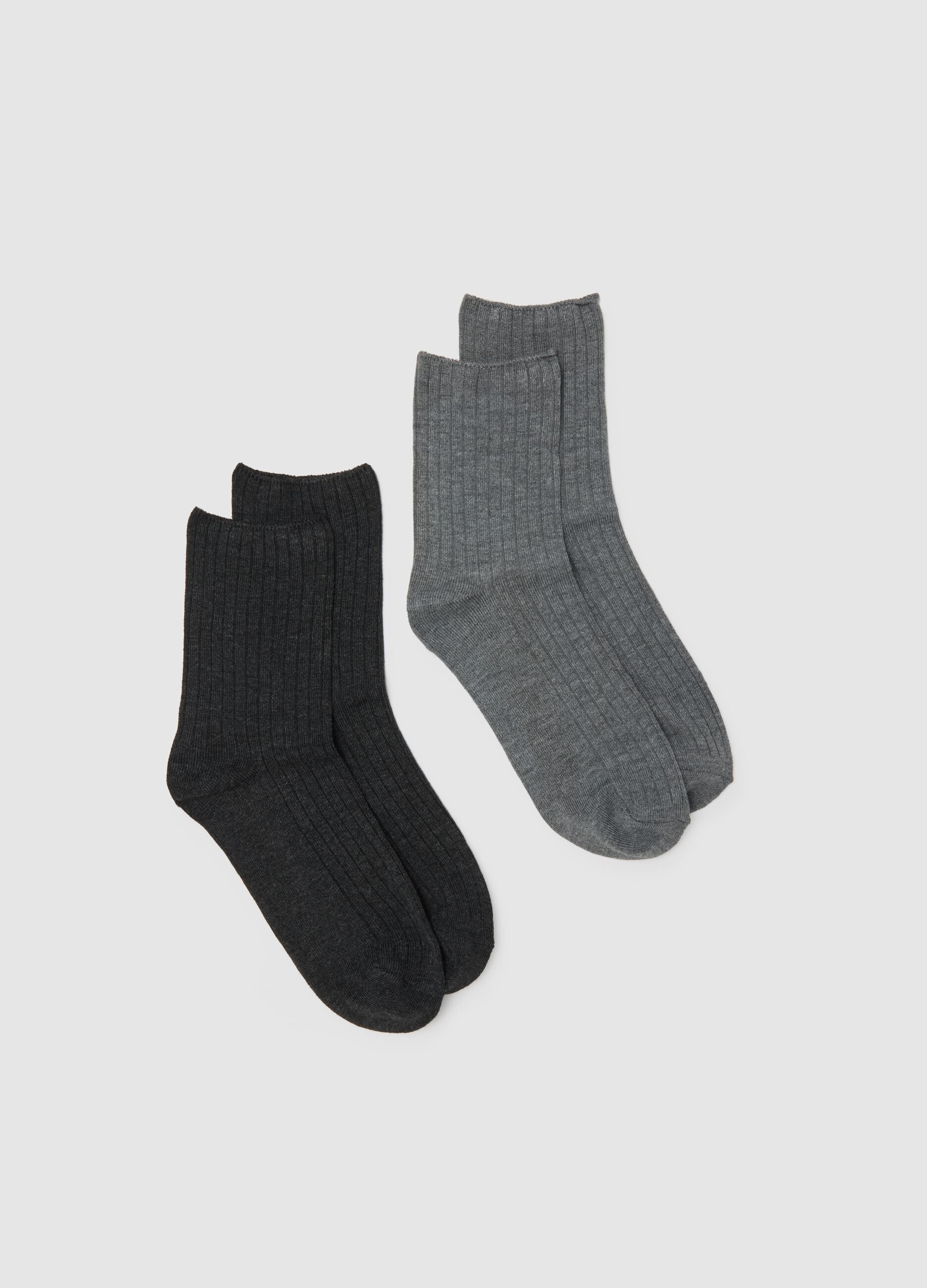 Two-pack grey elasticated socks
