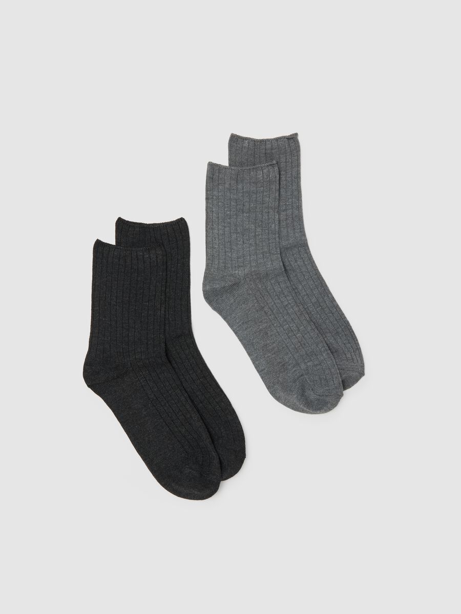 Two-pack grey elasticated socks_0