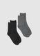 Two-pack grey elasticated socks_0