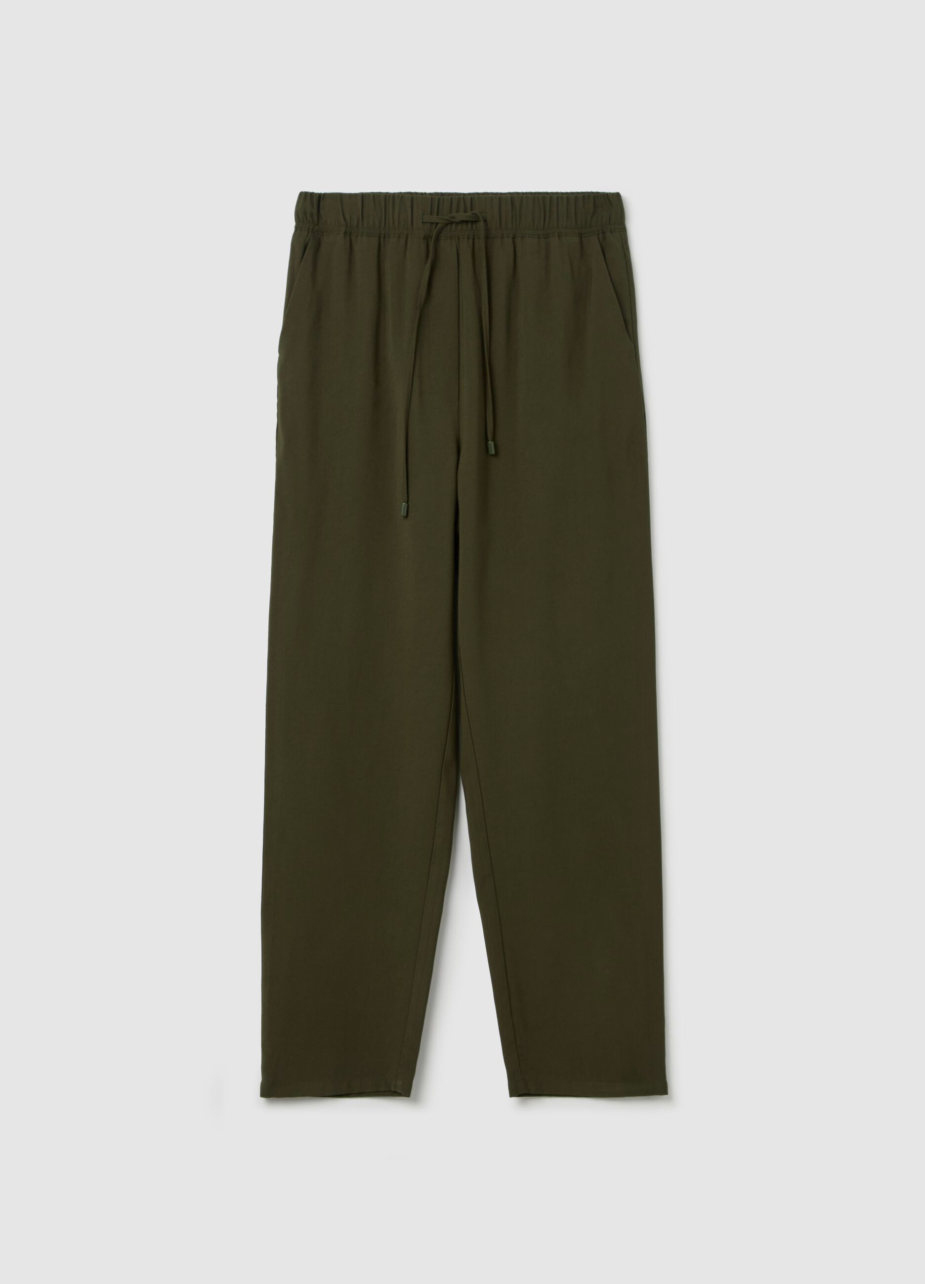 Joggers in misto viscosa con coulisse