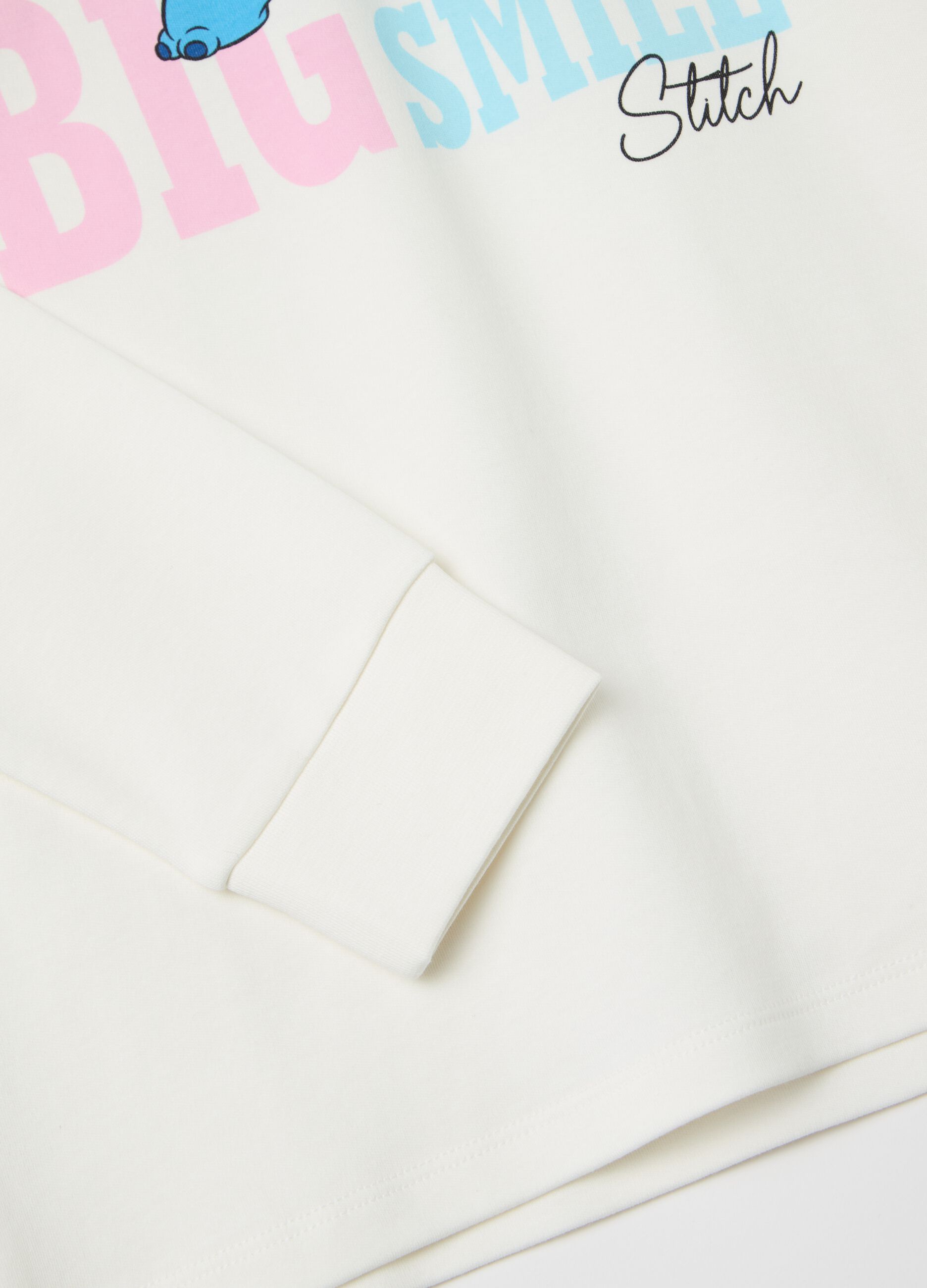 Pigiama in cotone con stampa Stitch