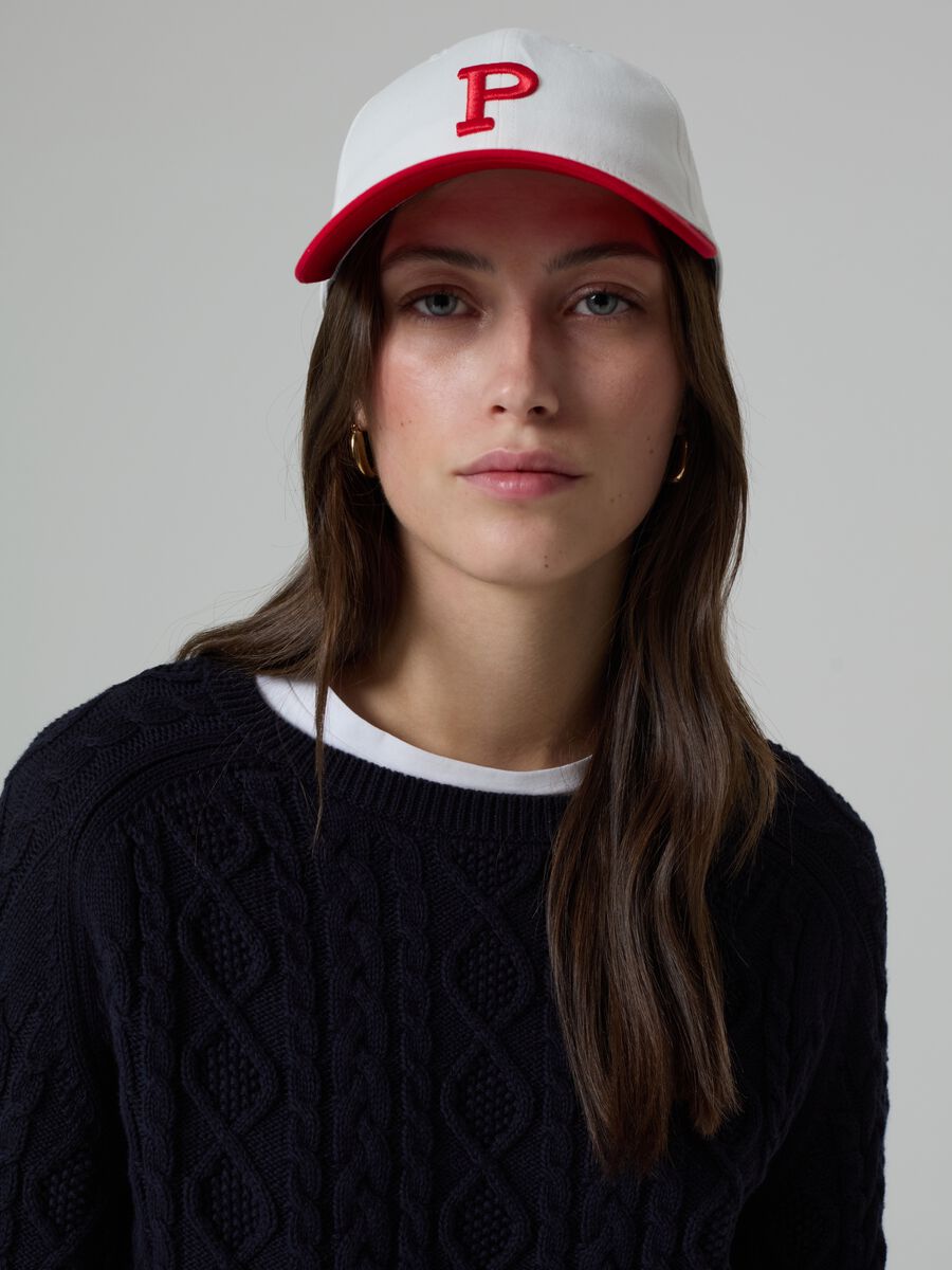 Pullover with woven design_1