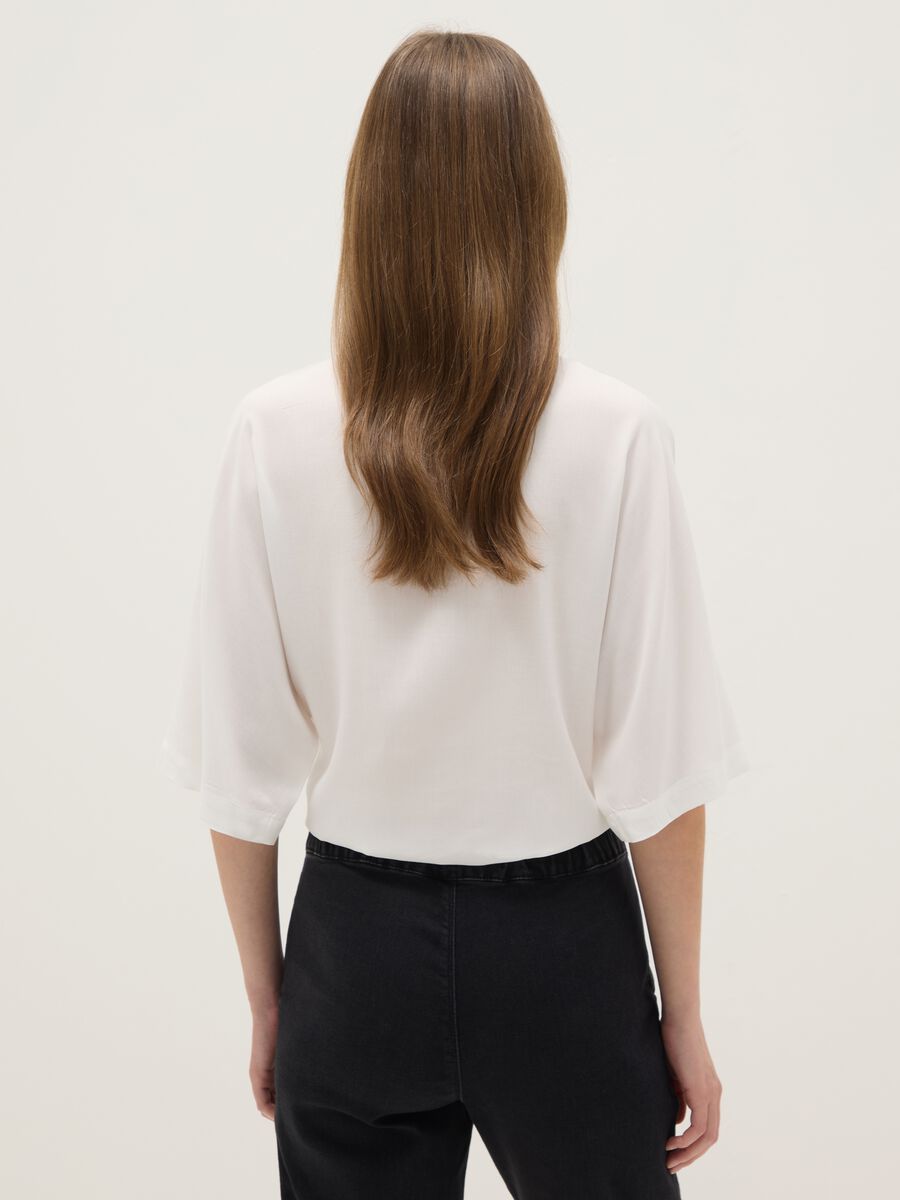 White pure viscose regular fit shirt_2