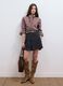 Multicolour stretch-cotton shirt with scarf collar_1