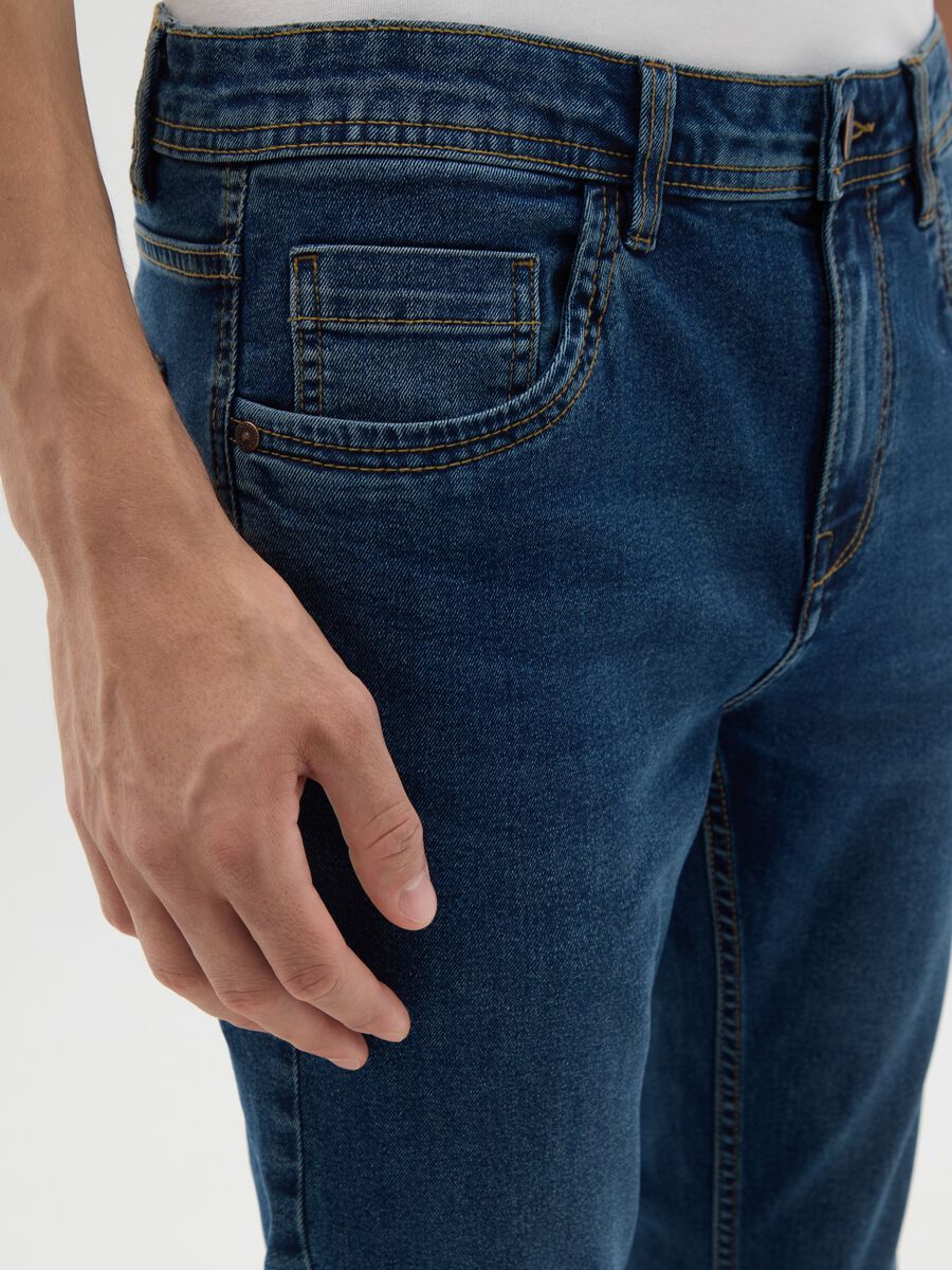 Men's Blue Denim Super Skinny Jeans_2