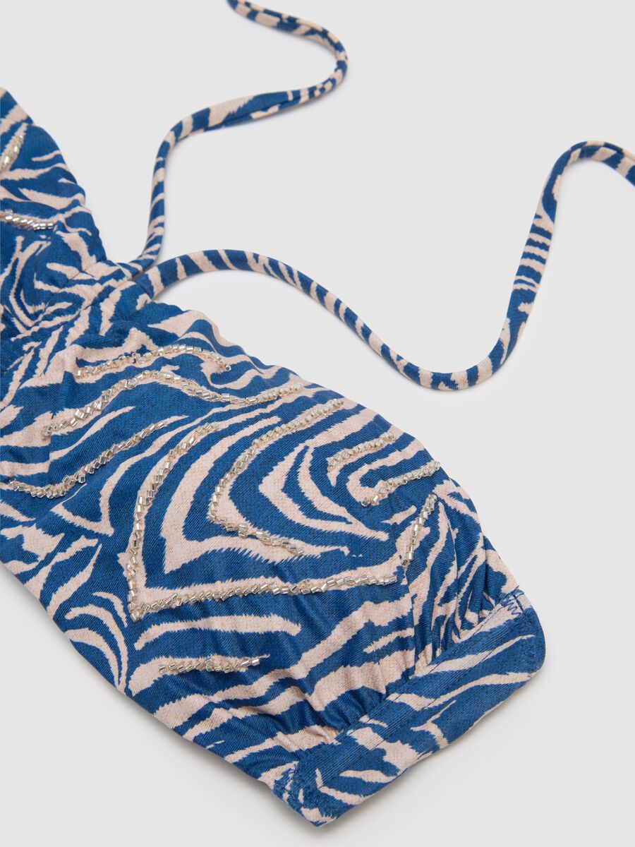 Women's multicolour stretch blend bikini top_6