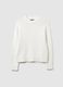 White Pure Cotton Turtleneck Sweater_4